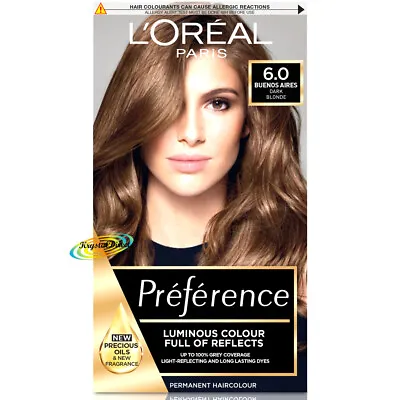 Loreal Preference 6.0 Buenos Aires DARK BLONDE Permanent Hair Colour Dye • £15.69