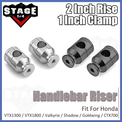 2  Hidden Bolt Handlebar Riser For Honda VTX1300 1800 Shadow Aero 750 - 1  Clamp • $57.99