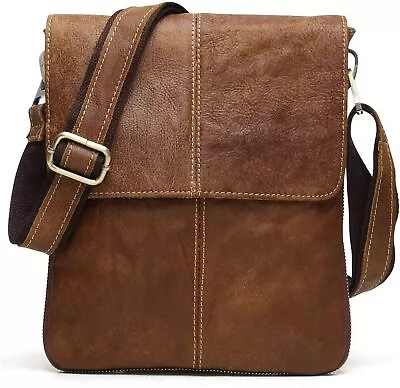 Mens Leather Shoulder Bag Designer Ladies Cross Body Work Messenger College Case • £27.89