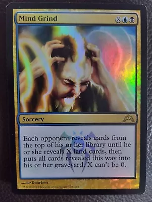 MTG MIND GRIND FOIL ENG PLAYED Gatecrash 2013 Rare Blue Black Mill Card EDH WOTC • $35.49