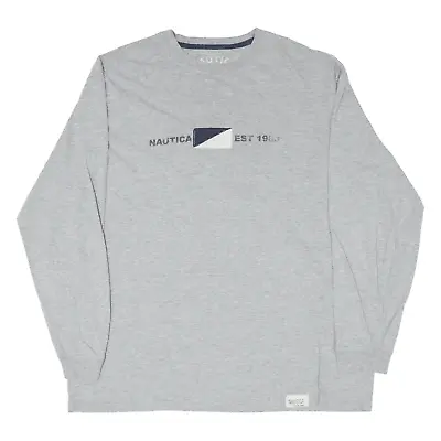 NAUTICA T-Shirt Grey Long Sleeve Mens M • £12.99