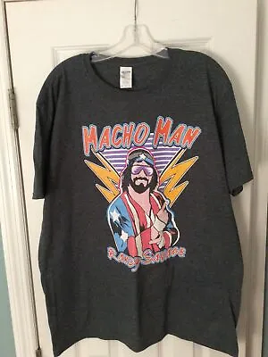 WWE WWF Macho Man Randy Savage Shirt And Bandana Combo XL New King  • $29