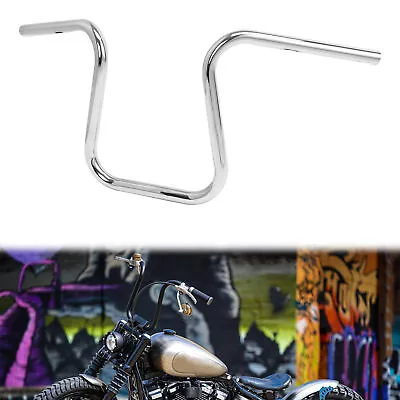 Chrome 1  Ape Hanger Handlebar 14  Rise Fit For Harley Dyna Softail Sportster XL • $38.99