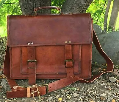 Bag Cross Body Laptop Briefcase Distressed New Age Leather Messenger Shoulder  • $47.50