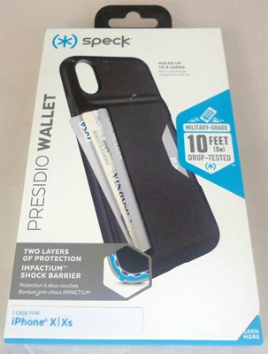 $32.81 • Buy Speck Products Presidio Wallet Case For IPhone X & XS Case - Black - New