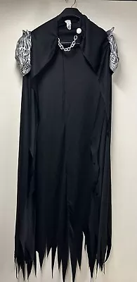 Death Ice King Cape Only Halloween Adult Large Medieval Gothic Viking Black • $10