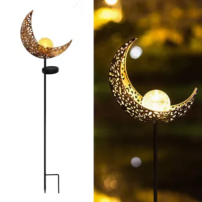 Garden Solar Lights Pathway Outdoor Half Moon Garden Lawn Yard LED Decor Lamp • $13.66