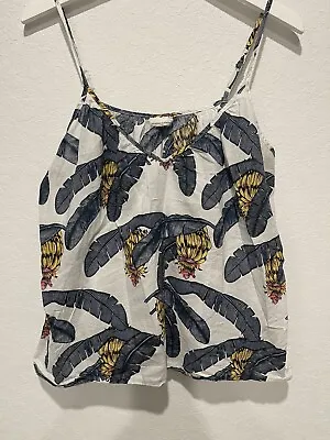 Desmond & Dempsey H&M Cami Top Tank Banana Leaf Tropical Size Med Pajama Cotton • $13.40