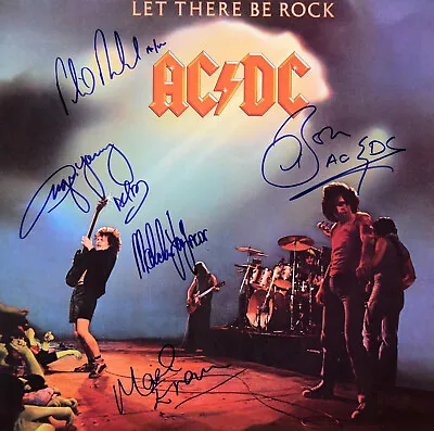 AC/DC Signed 'Let There Be Rock' Photograph - Signed By All 5 - Preprint • £6.99