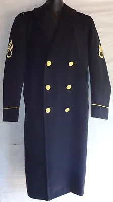 US Army Men's Dress Blues Enlisted Honor Guard ASU Uniform Service Overcoat • $62