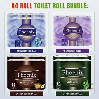 84 Rolls Variety Pack 3 Ply Toilet Rolls Mega Family Pack • £24.99