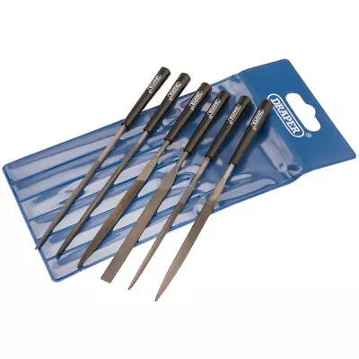 Draper Needle File Set Precision Jewellers Small Metal Hand 140mm - 6 Pack 82577 • £5.76