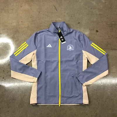 Adidas 2023 Boston Marathon Celebration Jacket Men's Size Small Grey HY0263 New • $111.34