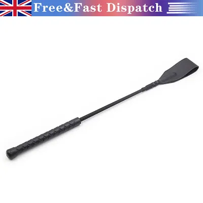 Black PU Leather Whip-Costume Horse Pony Jockey Cowboy Cosplay Riding Crop New • £8.44