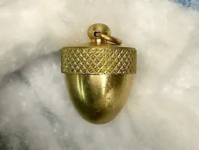 Retro ACORN Vial Pendant Pill Box Opens Unscrew Top Men Unisex • $23