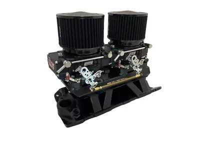 Chev Tunnel Ram Black Package Sbc 327 350 400 With 600 Cfm Carburettors Filters • $2316.02