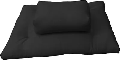 Zafu Zabuton Set Cotton Cushions Mats Seats Yoga Meditation Supports Black • $82