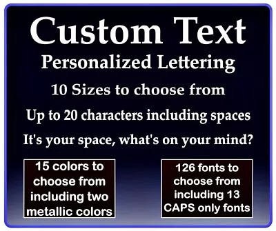 Custom Text Vinyl Decal Personalized Lettering Window Yeti Cup Sticker 10 Sizes • $2.69