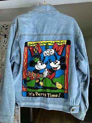 Vintage 90’s Adult Medium Disney Denim Jacket In Very Good Condition • $51.10