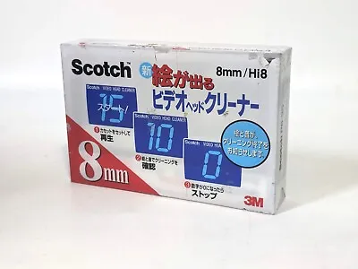 Scotch Video Head Cleaner Cleaning Cassette Tape For 8mm & Hi8 #2744-1 • $54.90