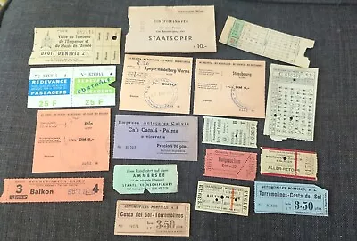 Vintage Ephemera Paper Railroad Train Tickets Passes Foreign Europe 1950s Lot • $19.50