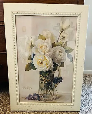 Paul De Longpre White Roses Framed Print • $100