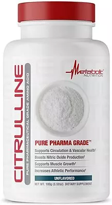 SALE Metabolic Nutrition CITRULLINE 20SRV 100g Citrulline Malate Nitric Oxide  • $14.99