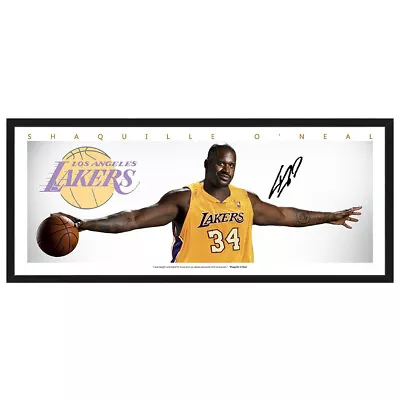 Shaq Lakers Wings Signed Framed Poster Lebron Jordan Kobe Basketball Memorabilia • $39.99