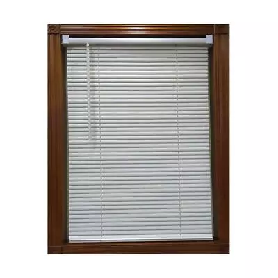 White Cordless 1 In. Vinyl Mini Blind - 23 In. W X 72 In. L • $13.09