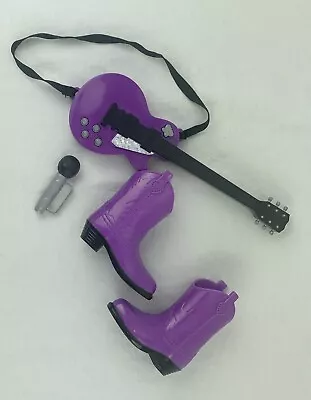 My Life Purple Guitar Cowboy Boots & Microphone 18” Girl Doll Toy Accessories • $14.95