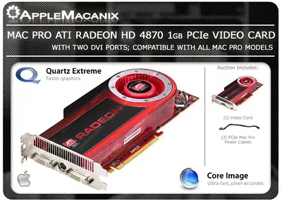 NEW Original 1st Gen 2006-2007 Mac Pro ATI Radeon HD4870 1GB Video Graphics Card • $229.99