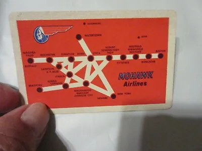 Vintgae Original Mohawk Airlines 1954 Route & Calendar Card • $20.26