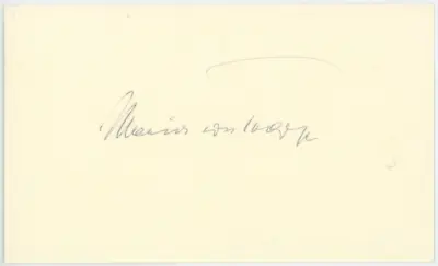 Maria Von Trapp Autographed Signed Sound Of Music Index Card AMCo COA 20231 • $49.99