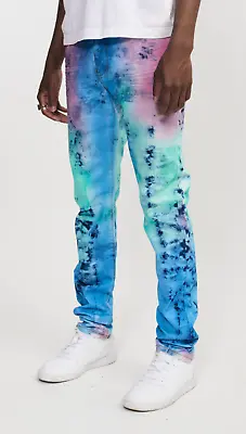 Men KINDRED Slim Straight Tie Dye Denim Jeans • $59.99