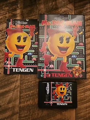 Ms. Pac-Man (Sega Genesis 1991) Complete In Box With Manual. Tested And Working • $7.25