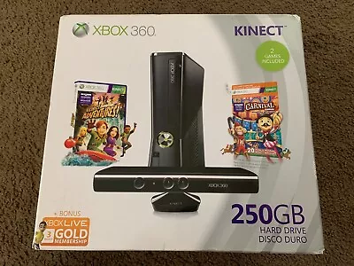 $499.90 • Buy NEW Microsoft Xbox 360 Kinect Holiday Bundle 250GB Glossy Black Console System