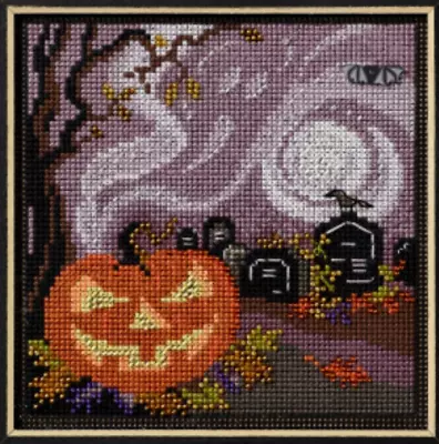 Mill Hill Cross Stitch Kit Buttons & Beads Haunted Graveyard 2024 Autumn • $14.39