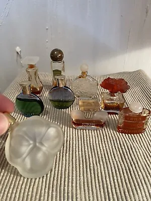 Lot 9 Vintage Mini Perfume Bottles Low Fill Opium Je Reviens Casaque Encore Sung • $38