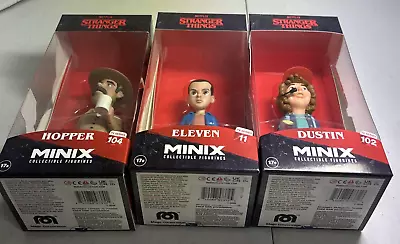 2022 Mego Netflix Stranger Things Minix Dustin Hopper & Eleven  Action Figure • $55.95