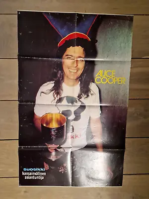 Alice Cooper - A Very Rare Poster - 80 X 54 Cm - Finland 1974 • $30