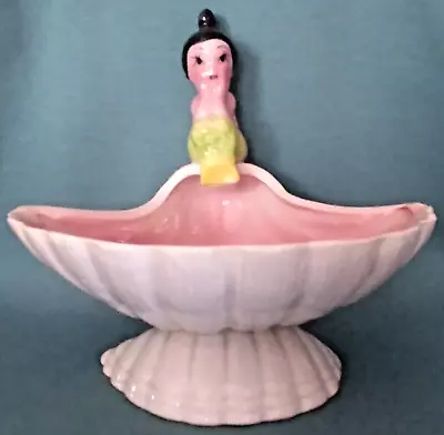 Vintage Htf Green- And Yellow-tailed Mermaid Berry Bowl Very Good Used Condition • $219