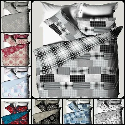 3PCS Luxury Cotton Rich Duvet Set Quilt/Duvet Cover & Pillowcases In All Sizes • £14.99