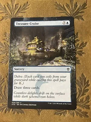 MTG Treasure Cruise Hand Painted Alter Khans Of Tarkir Edh Commander Legacy • $21.95