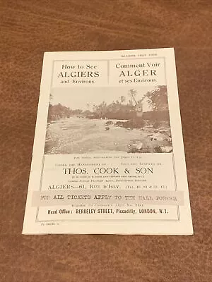 Rare - Algiers Algeria 1927 1928 Travel Brochure Pamphlet  • $19.99