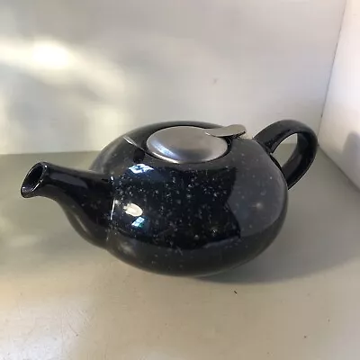 David Birch Teapot London Pottery Pebble Filter 4-cup Black Granite Ceramic • £17.50