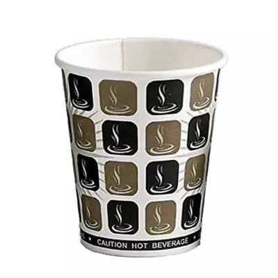 1000 Disposable Paper Coffee Cups ( MOCHA STYLE ) 8oz Cups • £49.99