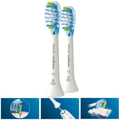 $52 • Buy 2PK Philips Sonicare Plaque C3 Replacement Brush Heads For Electric Toothbrush W
