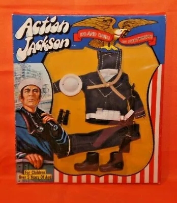 Mego 1971 Action Jackson Navy 1103 Sailor Outfit Nos For 8  Action Figure • $59.99