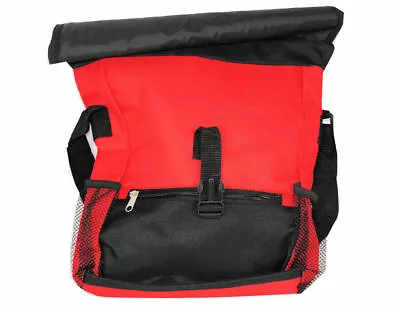 Red Vertical Messenger Laptop Bag Highschool College Business Travel Straps  • $4.95