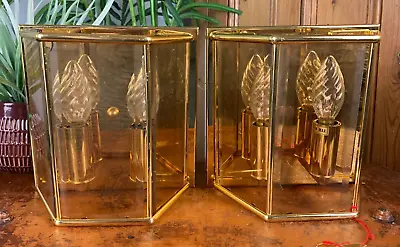 £39.99 • Buy Pair Of Vintage 24ct Gold Plated Victorian Style Lantern Wall Light Fitting Bnwt